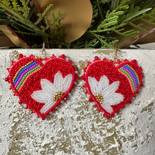 Load image into Gallery viewer, Red Full Beaded Hearts
