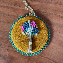Load image into Gallery viewer, Flowers for Ma Pendant with Gold Chain
